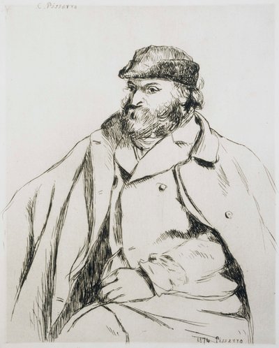 Portrait of Cézanne (State I) by Camille Jacob Pissarro